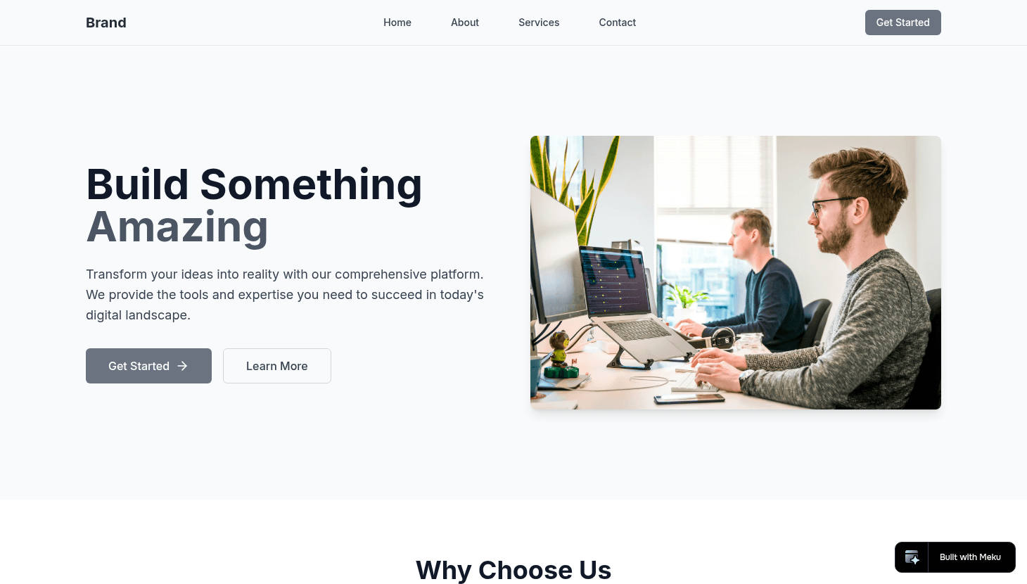 Landing page